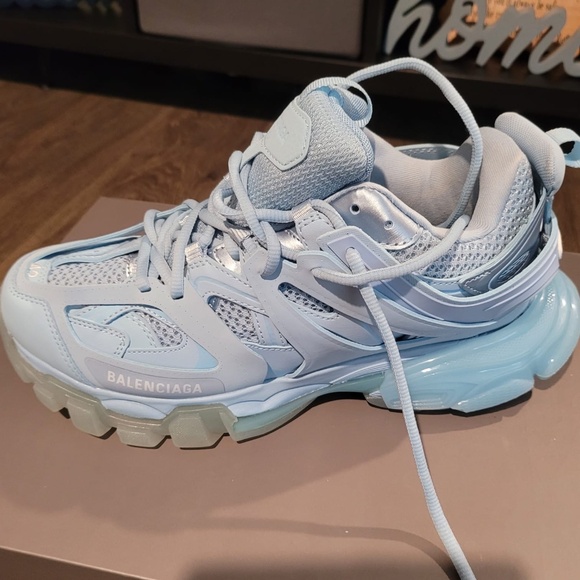 Balenciaga Track Sneaker 'Clear Sole - Light Blue' - Picture 1 of 16